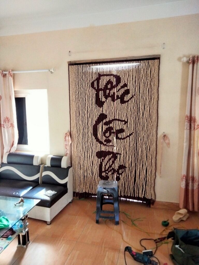 Mành hạt gỗ Phúc Lộc Thọ