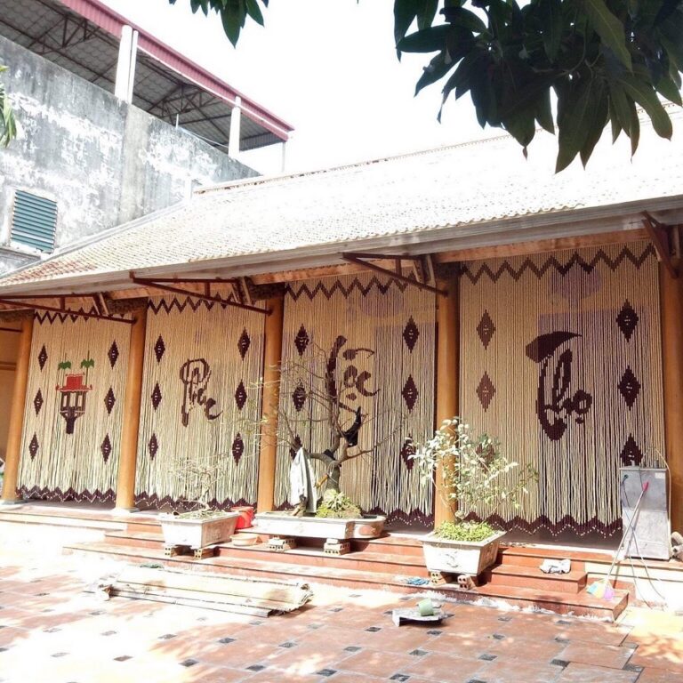 Mành hạt gỗ Phúc Lộc Thọ