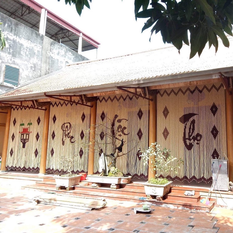 Mành hạt gỗ Phúc Lộc Thọ