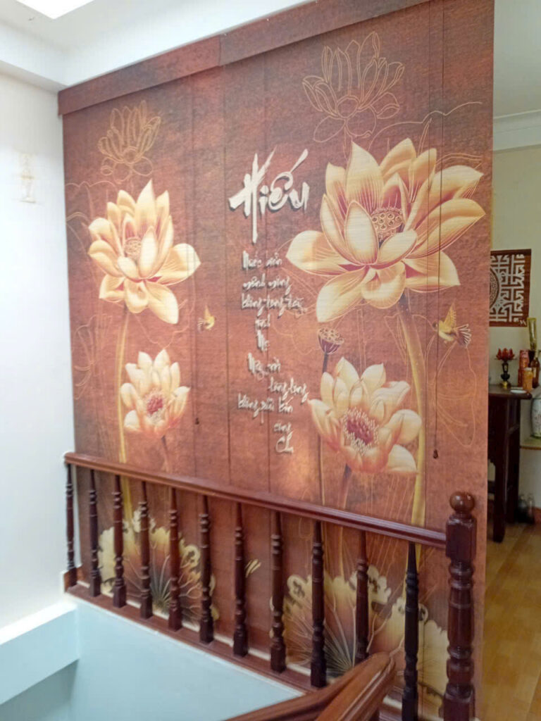 Mành Tăm Trúc In Tranh
