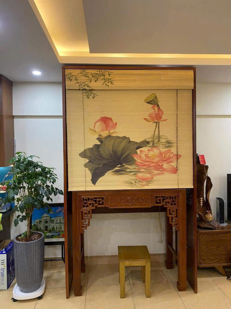 Mành Tăm Trúc In Tranh