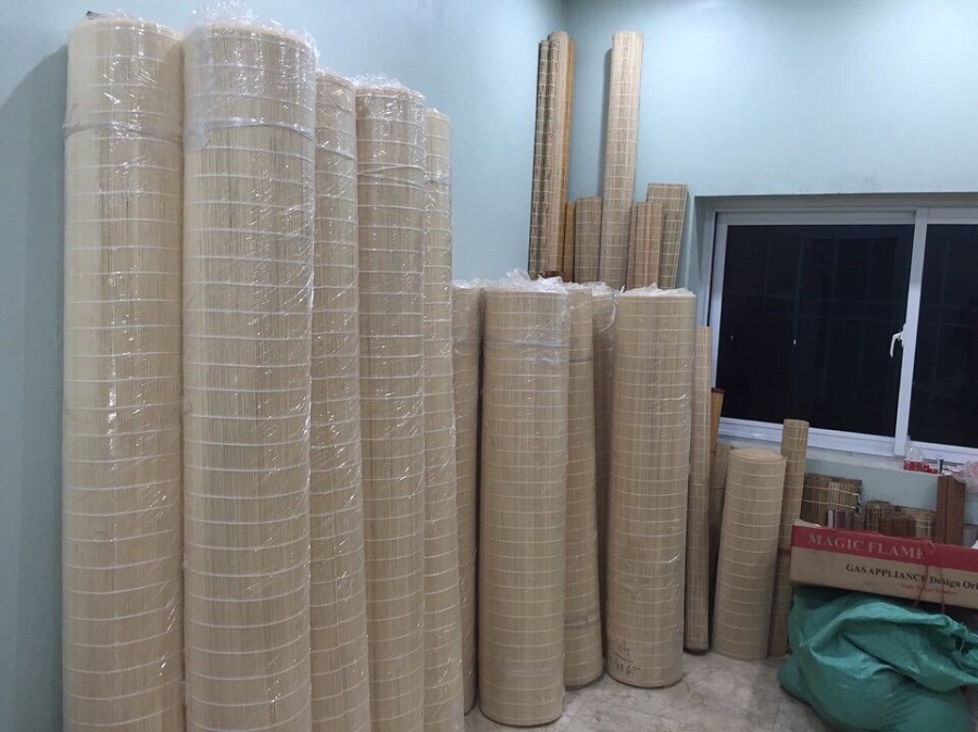Mành tăm trúc nội thất chỉ trắng