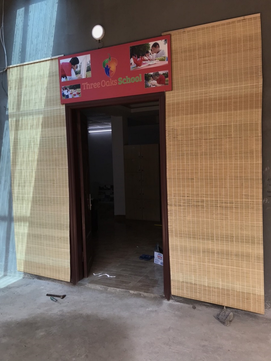 Mành tre trúc treo cửa kính cho phòng ngủ