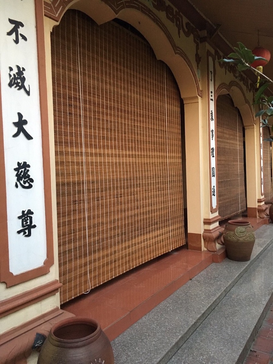Mành trúc than hoá cho khu nhà hàng
