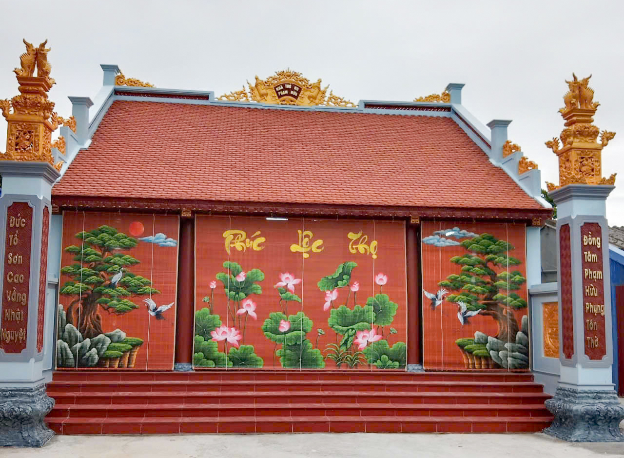 Mành trúc in tranh Lộc Thọ An Nhiên - Phong Vũ