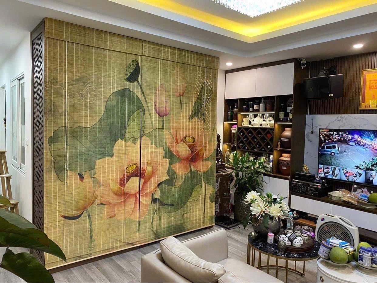 Mành tăm trúc cho cửa sổ phòng bếp nhìn tổng thể